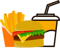 Représentation de la composition d'un menu burger beef